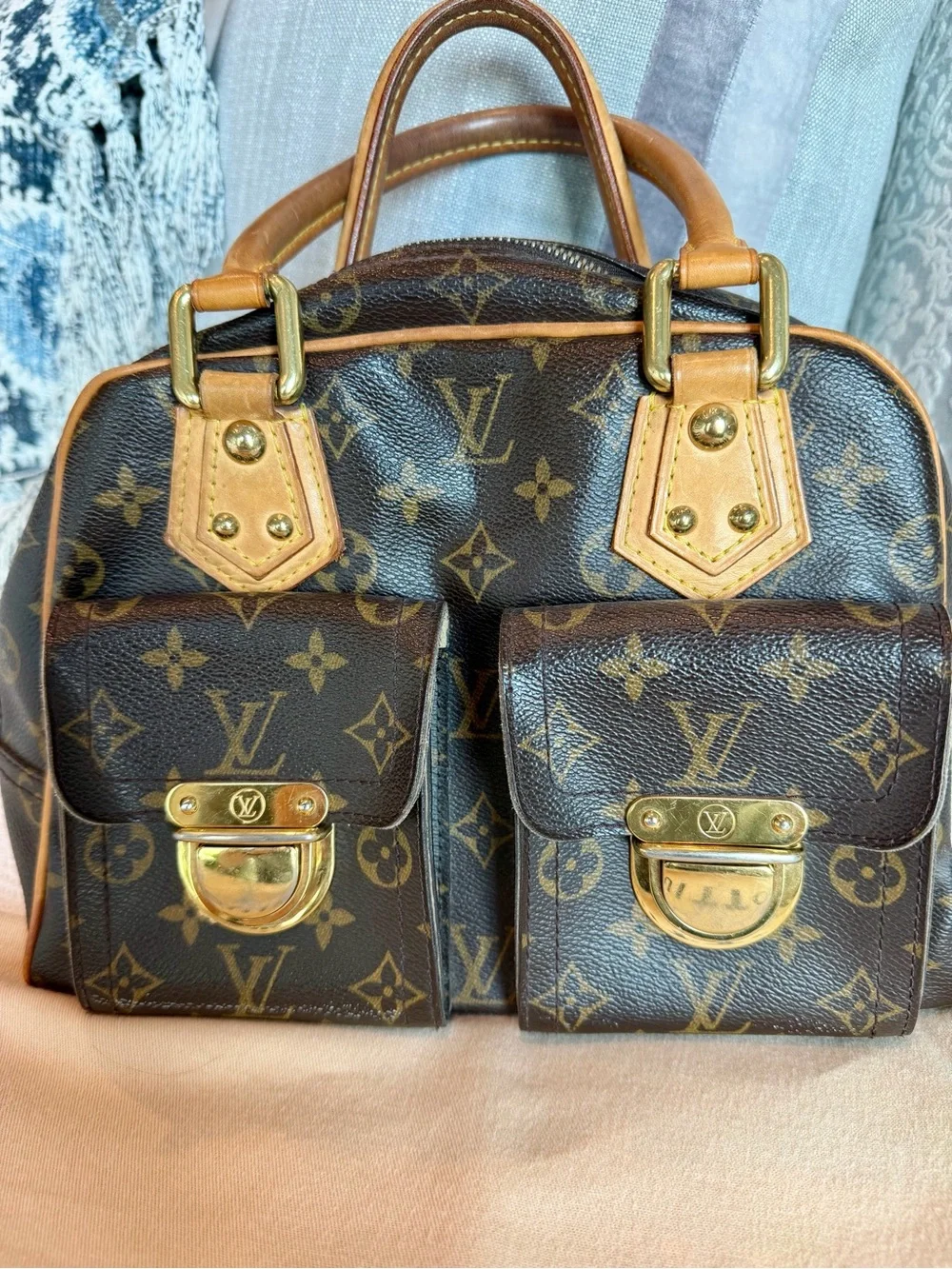 Authentic Louis Vuitton Manhattan PM Monogram Handbag – 2008